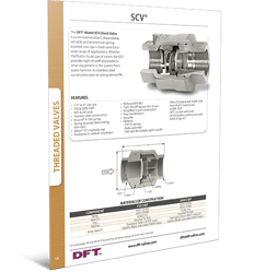 SCV® Check Valve Cut Sheet