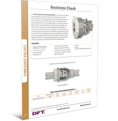 DFT-Restrictor check valve