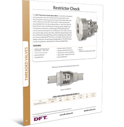 RCV Restrictor Check Valve Cut Sheet